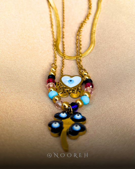 Blue eye charm necklace