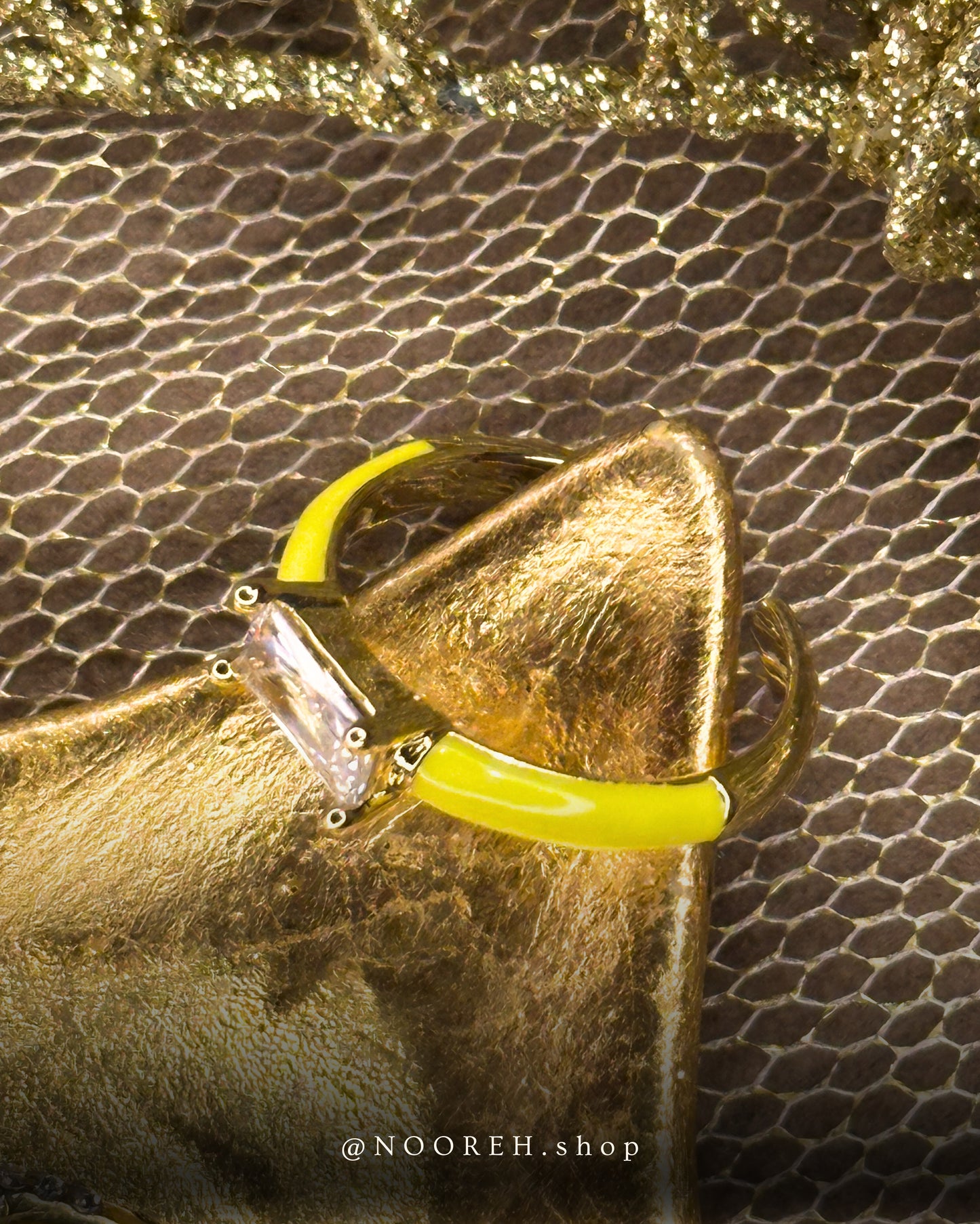 Sunbeam crystal ring