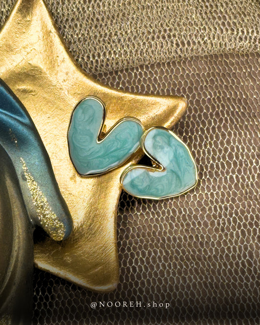 Aqua love statement earring