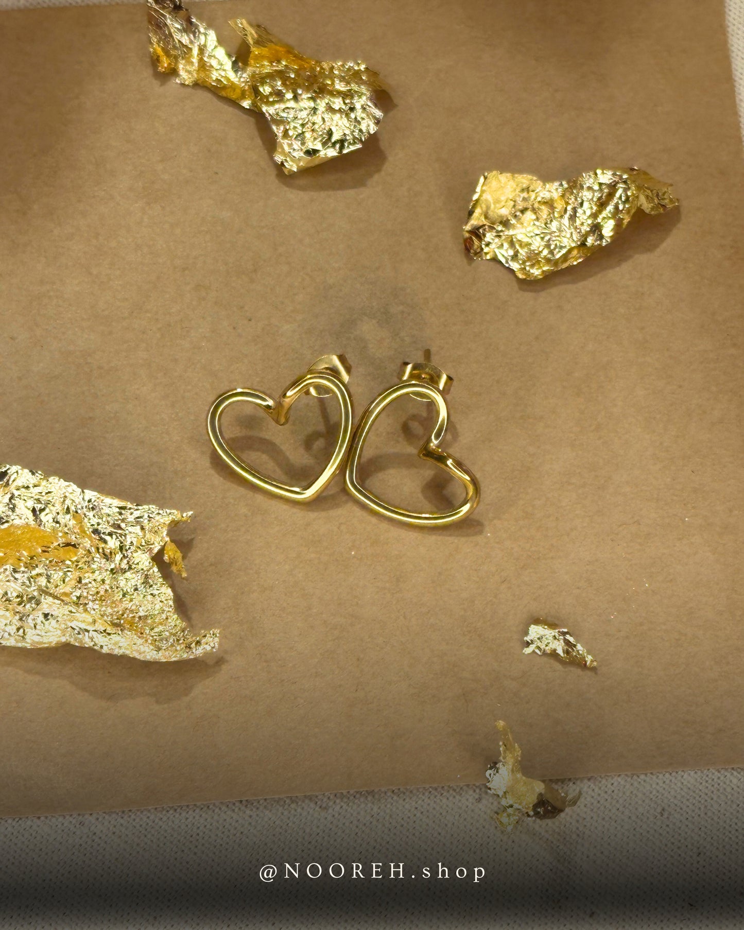 Golden Heart Earrings