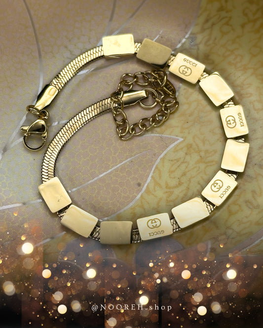 Gold bricks bracelet