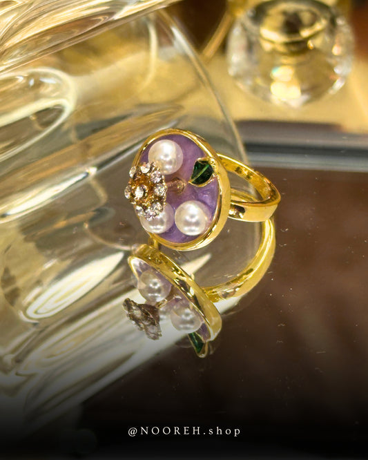 Lavendar shell ring