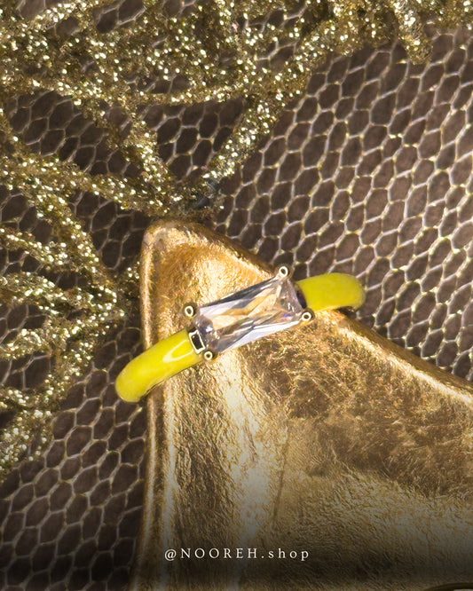 Sunbeam crystal ring