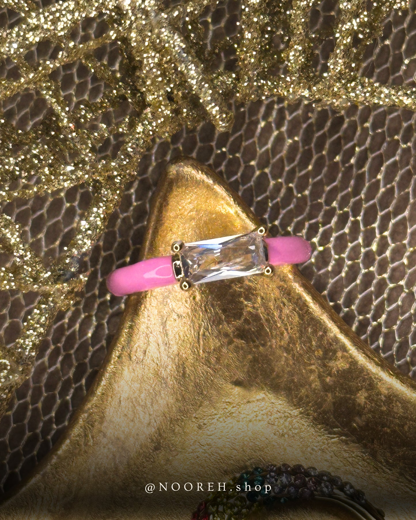 Rose Quartz gemstone ring